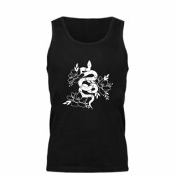 Мужская майка Snake with flowers - PrintSalon