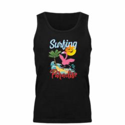Мужская майка Surfing Paradise Flamingo - PrintSalon