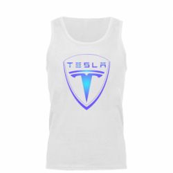 Мужская майка Tesla logo gradient - PrintSalon