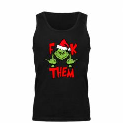 Мужская майка The grinch f*ck them - PrintSalon