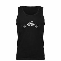 Мужская майка Трактор импульс - PrintSalon