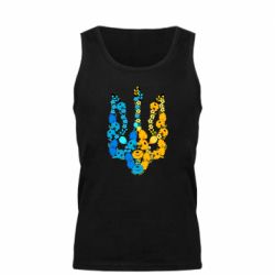 Майка чоловіча Тризуб квіти Україна - PrintSalon
