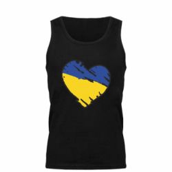 Мужская майка Украина сердце с царапинами - PrintSalon