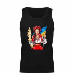 Мужская майка Украинская девушка в венку - PrintSalon