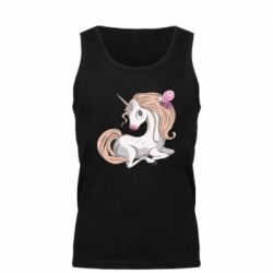 Мужская майка Unicorn with bow tie - PrintSalon