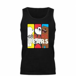 Мужская майка We bare bears collage - PrintSalon
