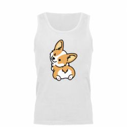 Мужская майка Winking Corgi - PrintSalon