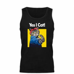 Мужская майка Yes I Cat - PrintSalon