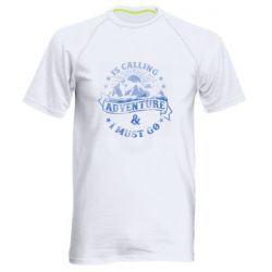 Мужская футболка для спорта Adventure is calling - PrintSalon
