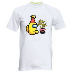 Чоловіча футболка для спорту Among Us Happy Birthday - PrintSalon