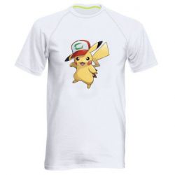 Мужская футболка для спорта Ash's hat Pikachu - PrintSalon