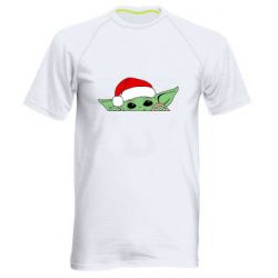 Чоловіча футболка для спорту Baby Yoda Santa - PrintSalon