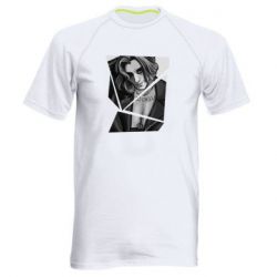 Мужская футболка для спорта Black and white Damiano