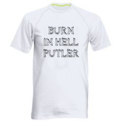 Мужская спортивная футболка Born in Hell Putin - PrintSalon
