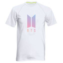 Мужская футболка для спорта BTS gradient logo