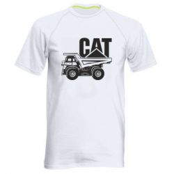 Мужская футболка для спорта CAT logo and truck - PrintSalon