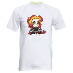 Мужская футболка для спорта Chibi Senjuro Rengoku - PrintSalon