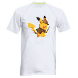 Мужская футболка для спорта Cute Detective Pikachu - PrintSalon