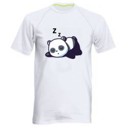 Мужская футболка для спорта Cute panda sleeping - PrintSalon