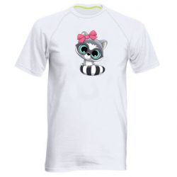 Мужская футболка для спорта Cute raccoon - PrintSalon
