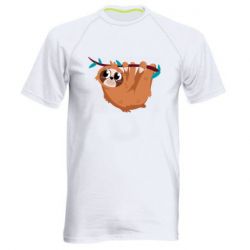 Мужская футболка для спорта Cute sloth - PrintSalon