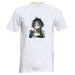 Мужская футболка для спорта Cяо кушает - PrintSalon