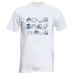 Мужская футболка для спорта Doctor who icons - PrintSalon