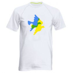 Мужская спортивная футболка Dove flag of Ukraine - PrintSalon
