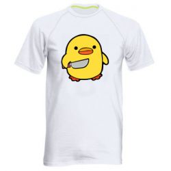 Чоловіча футболка для спорту Duckling With A Knife - PrintSalon