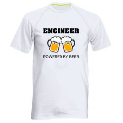 Мужская футболка для спорта Engineer Powered By Beer - PrintSalon