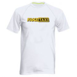 Мужская футболка для спорта Fake taxi logo 2 - PrintSalon