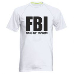 Мужская футболка для спорта FBI - Female Body Inspector - PrintSalon