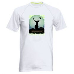 Мужская футболка для спорта Forest deer - PrintSalon