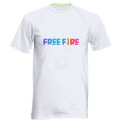 Мужская футболка для спорта Free fire gradient logo - PrintSalon