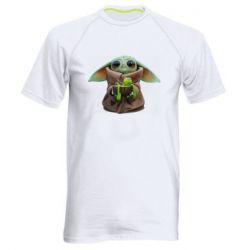 Мужская футболка для спорта Grogu and Kermit - PrintSalon