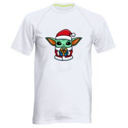 Мужская футболка для спорта Grogu Santa Claus - PrintSalon