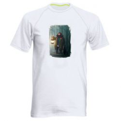 Мужская футболка для спорта Хагрид в лесу - PrintSalon