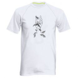 Мужская футболка для спорта Hand with leafs - PrintSalon