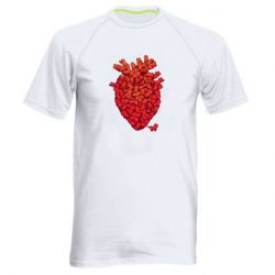 Мужская футболка для спорта Heart of many cats - PrintSalon