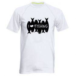 Чоловіча футболка для спорту I Love Fishing - PrintSalon
