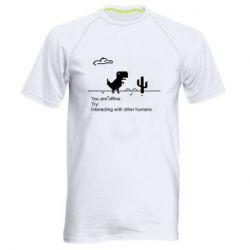 Мужская футболка для спорта Internet Dinosaur - PrintSalon