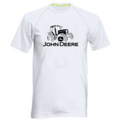 Чоловіча футболка для спорту John Deere Logo, Tractor - PrintSalon