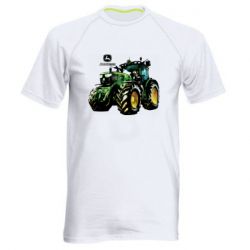 Чоловіча футболка для спорту John Deere Tractor and logo - PrintSalon