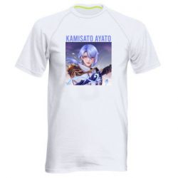 Мужская футболка для спорта Kamisato Ayato - PrintSalon