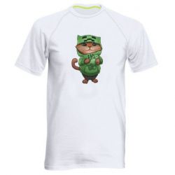 Мужская футболка для спорта Кот Майнкрафт - PrintSalon