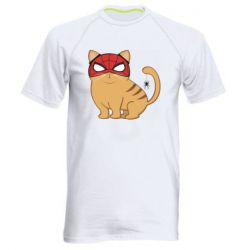 Мужская футболка для спорта Кот паук - PrintSalon