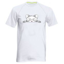 Мужская футболка для спорта Котейка - PrintSalon