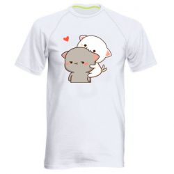 Мужская футболка для спорта Котики кохання - PrintSalon