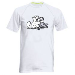 Чоловіча футболка для спорту Любов котів - PrintSalon