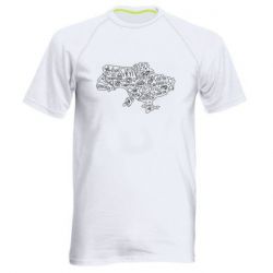 Мужская футболка для спорта Map Ukraine - PrintSalon